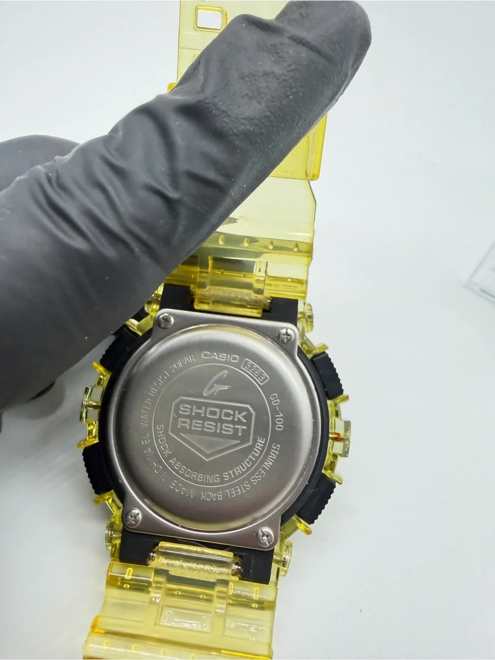 Casio Transparent (Skeleton/Jelly) Yellow Custom Built Digital Sport Watch